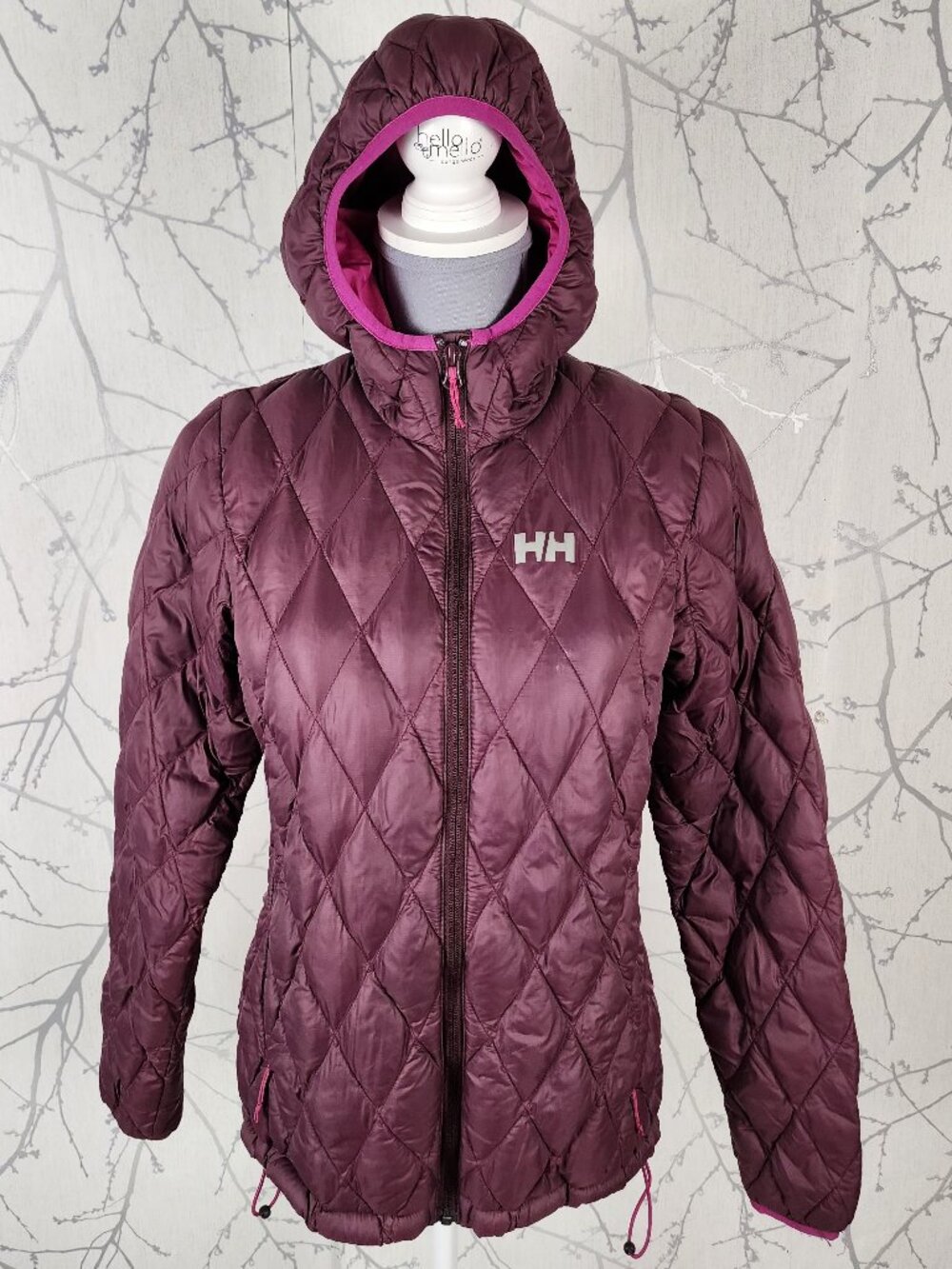 Helly Hansen Purple Filled Full Zip Hooded Quilted Puffer Jacket